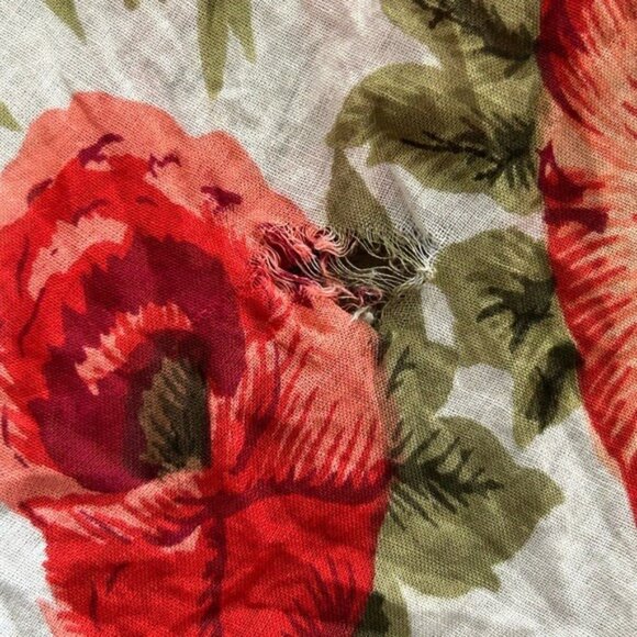 The Avenue Floral Maxi Tank Dress Button Front Sz 18/20 Semi Sheer Spring Read - Picture 15 of 16